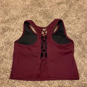 Crisscross back crop top